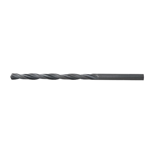 BLACKDECKER BD180532C steel twist drill bit, side angle on white background.
