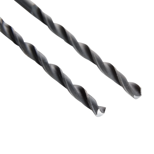 BLACKDECKER BD180964C black metal drill bits, close-up angle, white background, photography category