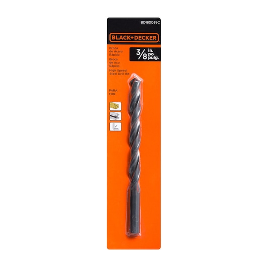 BROCA DE ÓXIDO NEGRO HSS DE 3/8"