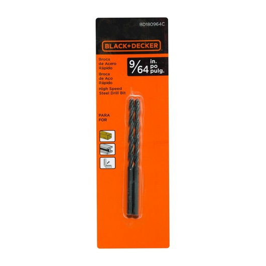 BROCA DE ÓXIDO NEGRO HSS 9/64 " 2PC