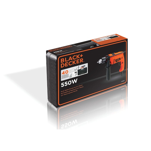 Kit Taladro Percutor 550W (1/2") y Accesorios