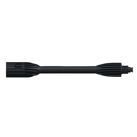 BLACKDECKER PW1370TDL black pressure washer extension lance, side angle on white background.